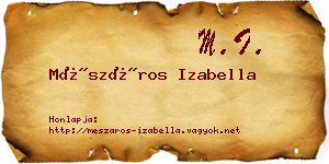 Mészáros Izabella névjegykártya