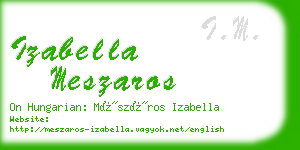 izabella meszaros business card